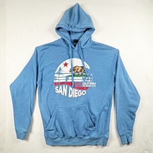 San Diego California Blue Hoodie Mens‎ Medium Graphic State Flag